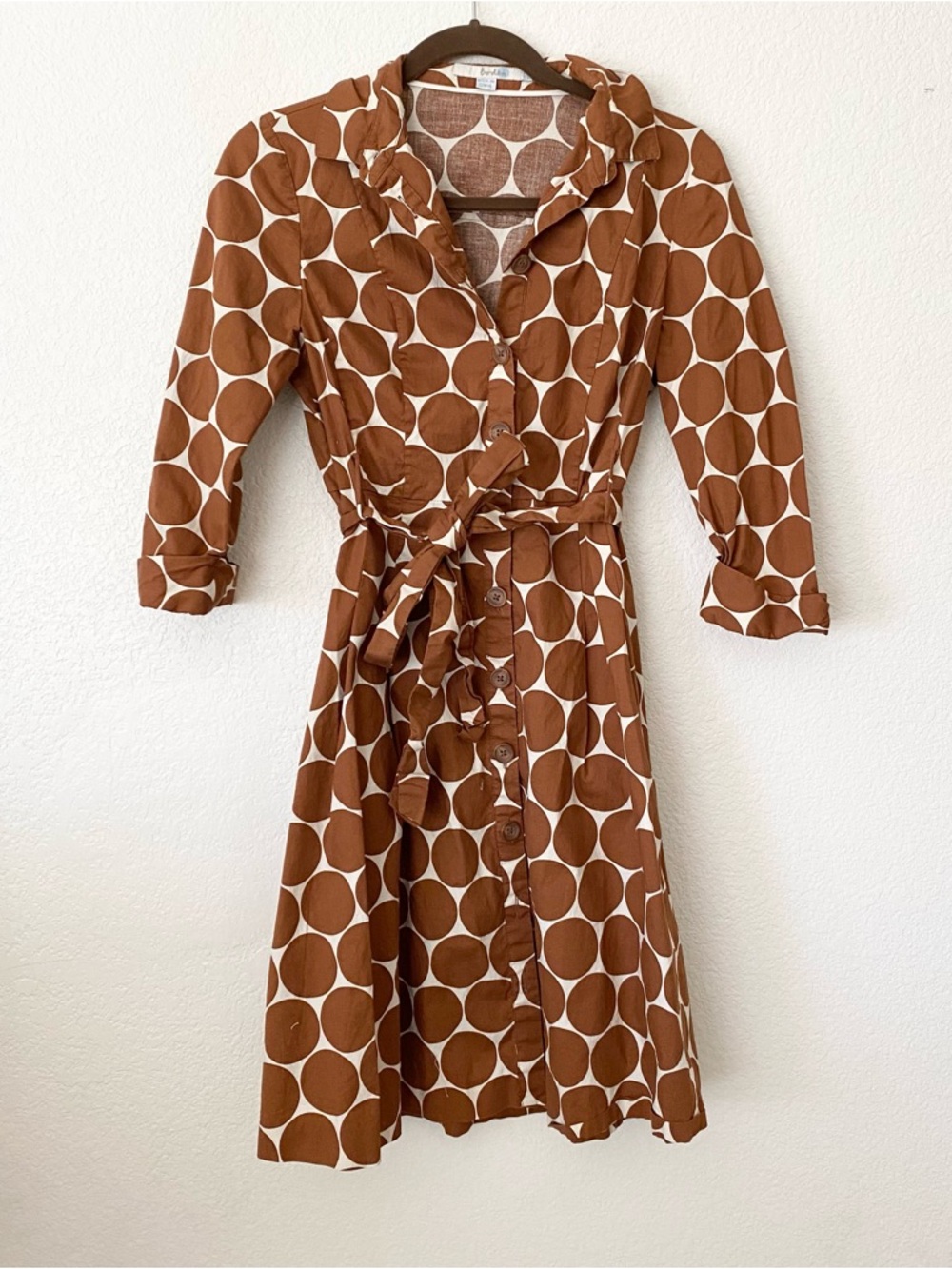 Boden Geometric Circle Belted Dress